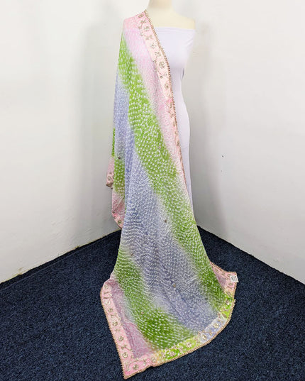 Silk with Handmade Chunnri Gotta Work Dupatta (Ready To Wear)