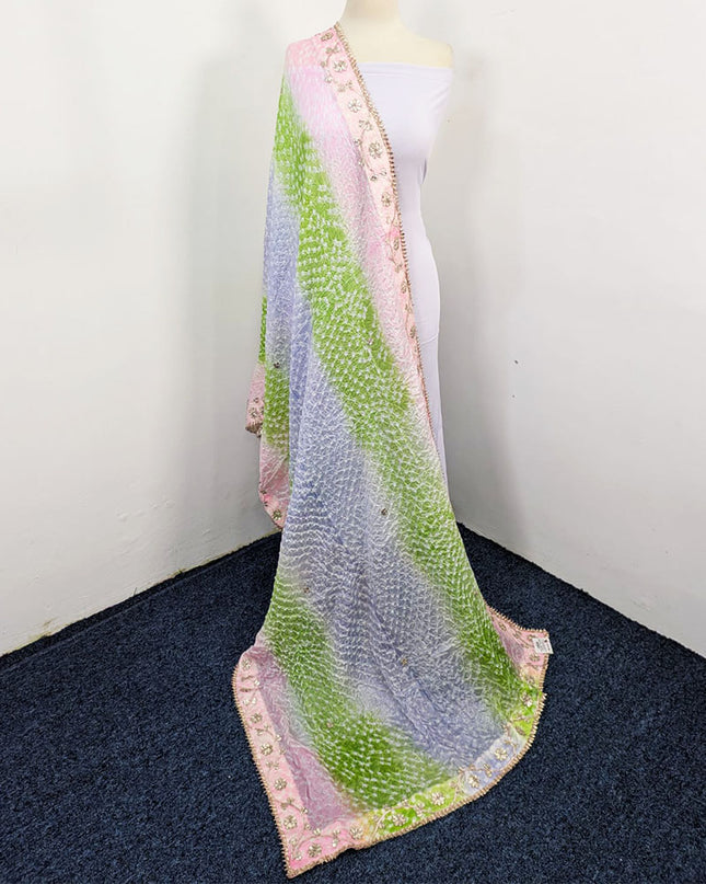 Silk with Handmade Chunnri Gotta Work Dupatta (Ready To Wear)