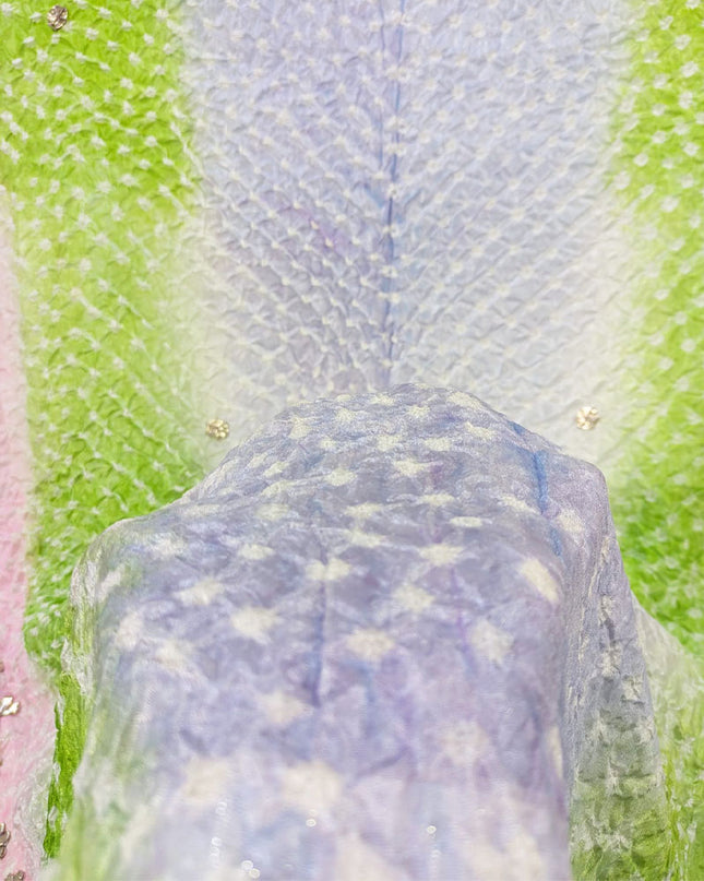 Silk with Handmade Chunnri Gotta Work Dupatta (Ready To Wear)