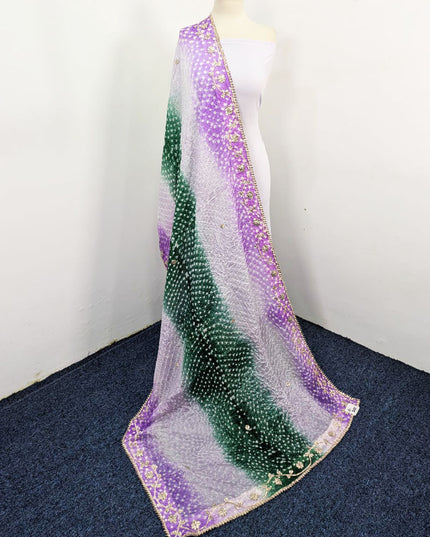 Handmade Chunnri Gotta Work Silk Dupatta (Ready To Wear)