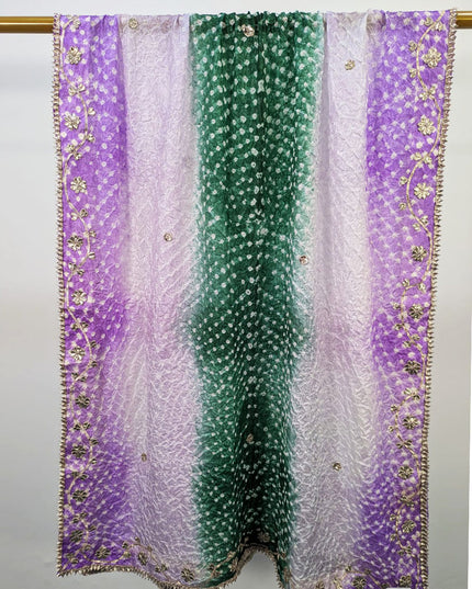 Handmade Chunnri Gotta Work Silk Dupatta (Ready To Wear)