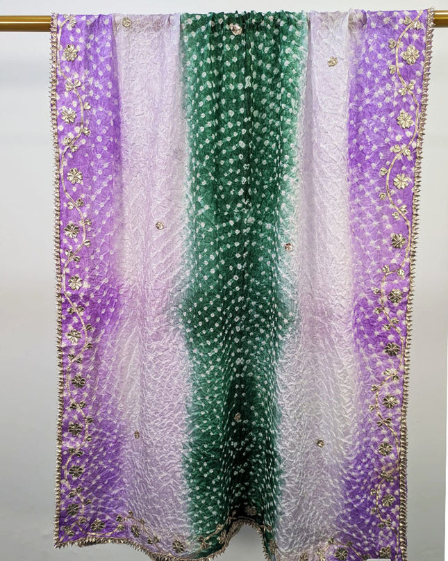 Handmade Chunnri Gotta Work Silk Dupatta (Ready To Wear)