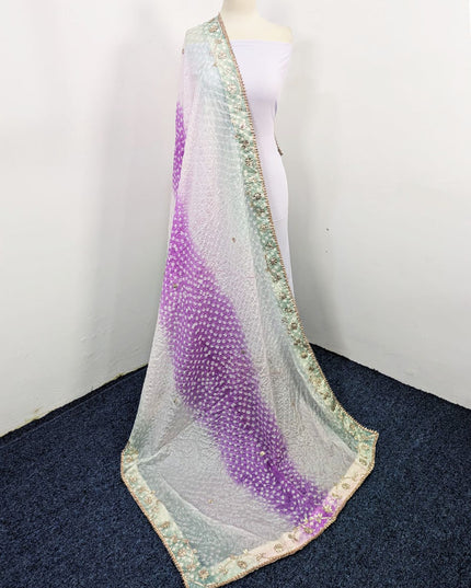 Fancy Silk with Handmade Chunnri Gotta Work Dupatta