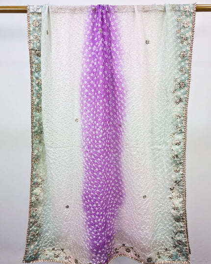 Fancy Silk with Handmade Chunnri Gotta Work Dupatta