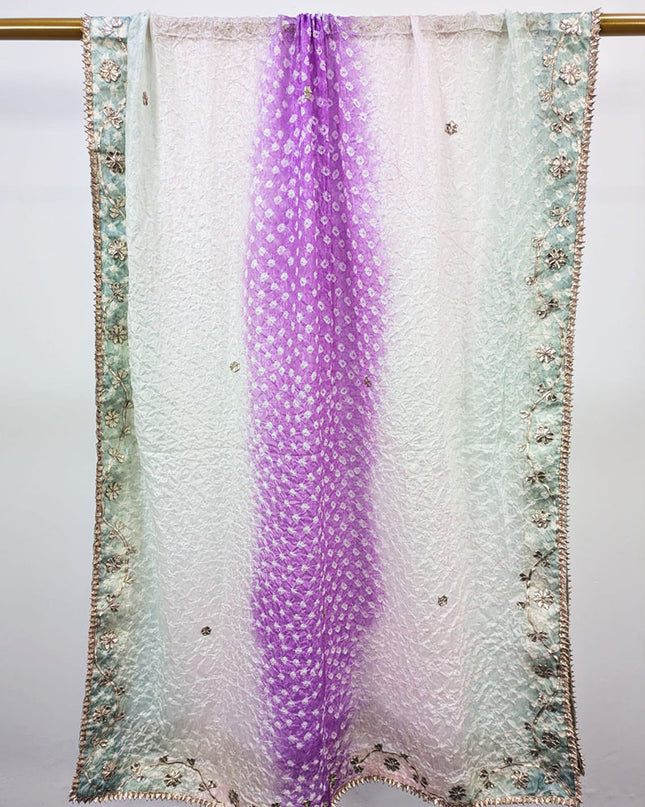 Fancy Silk with Handmade Chunnri Gotta Work Dupatta