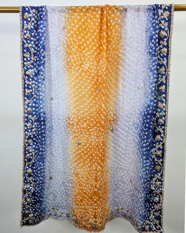 Handmade Chunnri Gotta Work Silk Dupatta (Ready To Wear)