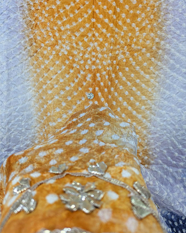 Handmade Chunnri Gotta Work Silk Dupatta (Ready To Wear)