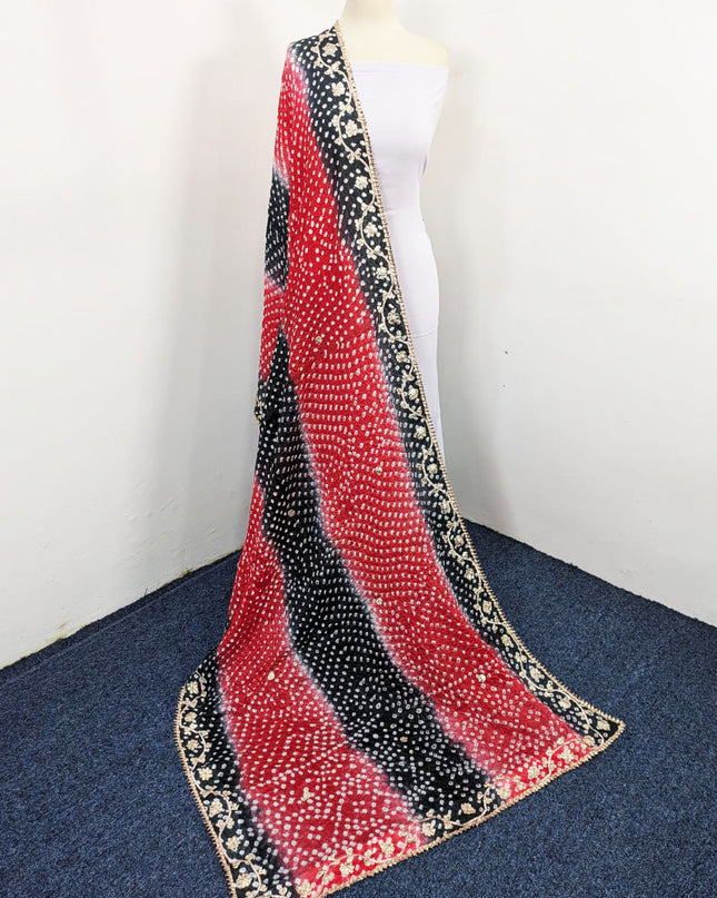 Fancy Silk with Handmade Chunnri Gotta Work Dupatta