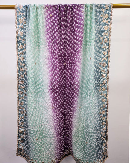 Silk with Handmade Chunnri Gotta Work Dupatta (Ready To Wear)