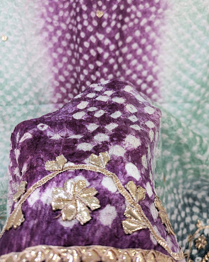 Silk with Handmade Chunnri Gotta Work Dupatta (Ready To Wear)