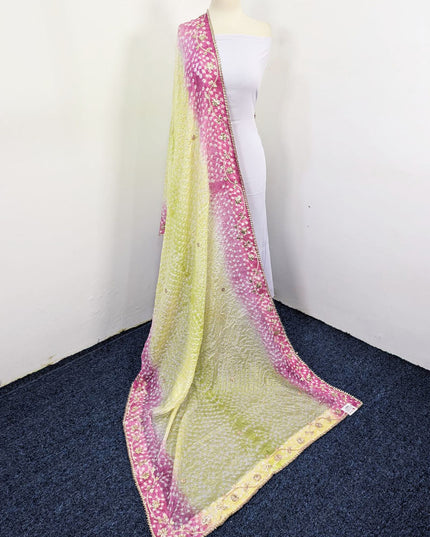 Handmade Chunnri Gotta Work Silk Dupatta (Ready To Wear)