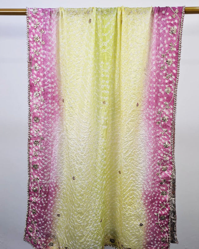 Handmade Chunnri Gotta Work Silk Dupatta (Ready To Wear)
