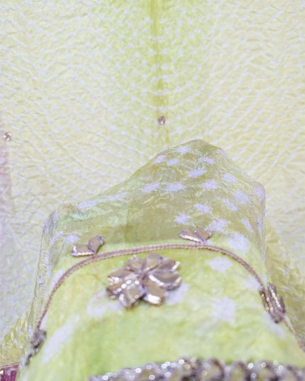 Handmade Chunnri Gotta Work Silk Dupatta (Ready To Wear)