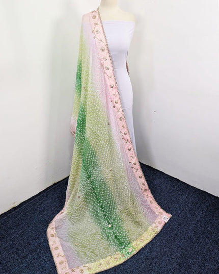 Fancy Silk with Handmade Chunnri Gotta Work Dupatta