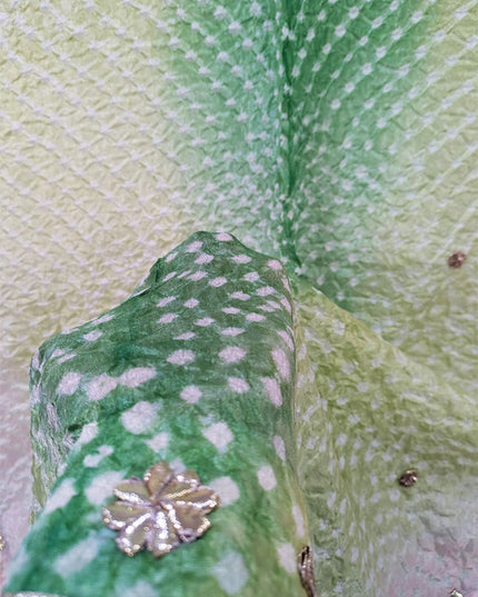 Fancy Silk with Handmade Chunnri Gotta Work Dupatta