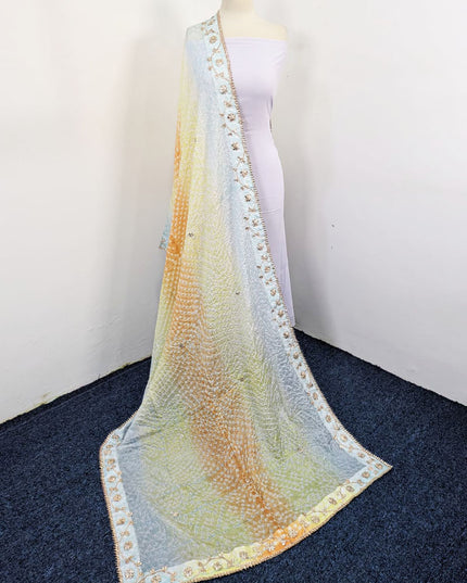 Handmade Chunnri Gotta Work Silk Dupatta (Ready To Wear)