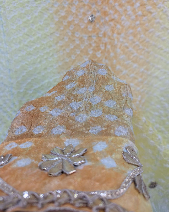 Handmade Chunnri Gotta Work Silk Dupatta (Ready To Wear)