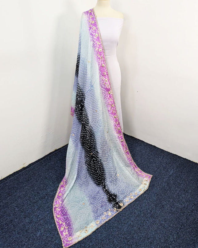 Fancy Silk with Handmade Chunnri Gotta Work Dupatta