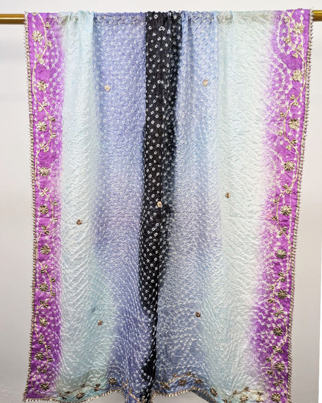 Fancy Silk with Handmade Chunnri Gotta Work Dupatta