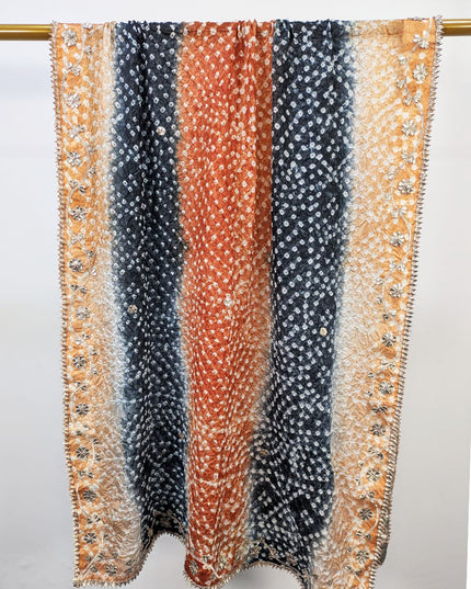 Silk with Handmade Chunnri Gotta Work Dupatta (Ready To Wear)