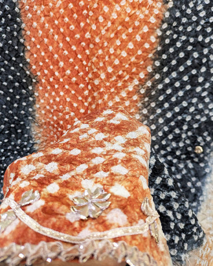 Silk with Handmade Chunnri Gotta Work Dupatta (Ready To Wear)