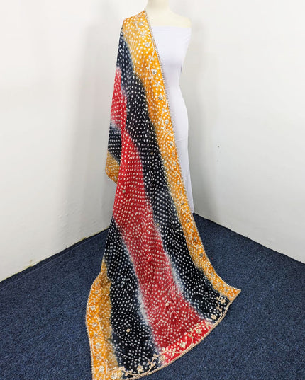 Handmade Chunnri Gotta Work Silk Dupatta (Ready To Wear)