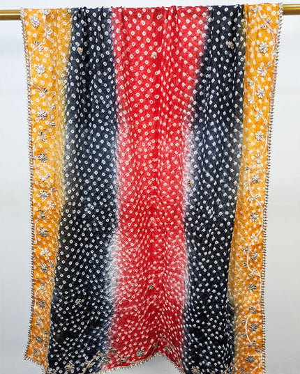 Handmade Chunnri Gotta Work Silk Dupatta (Ready To Wear)