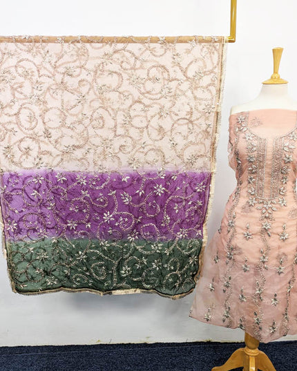 Organza with Gotta Work Shirt + Tie & Dye Dupatta 2PC Unstitched