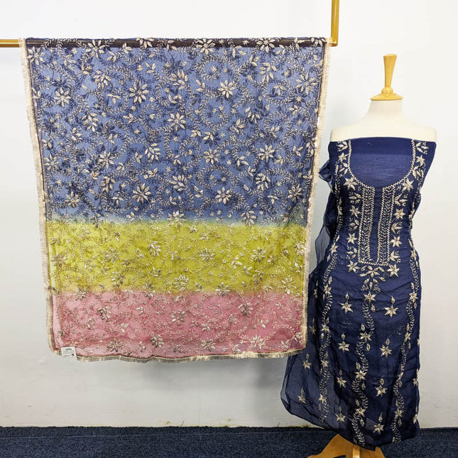 Organza with Gotta Work Shirt + Tie & Dye Dupatta 2PC Unstitched