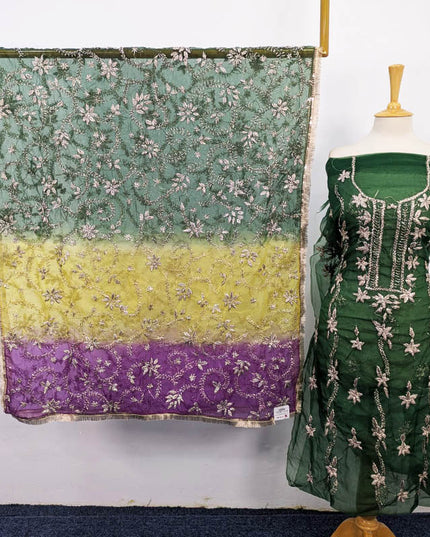 Organza with Gotta Work Shirt + Tie & Dye Dupatta 2PC Unstitched