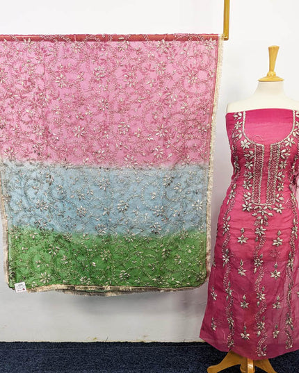 Organza with Gotta Work Shirt + Tie & Dye Dupatta 2PC Unstitched