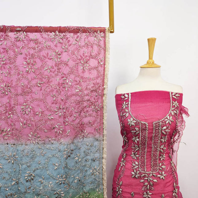 Organza with Gotta Work Shirt + Tie & Dye Dupatta 2PC Unstitched