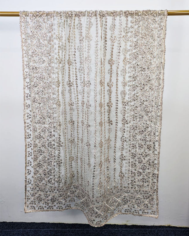 Handmade Full Jaal Gotta Work Organza Dupatta (Ready To Wear)