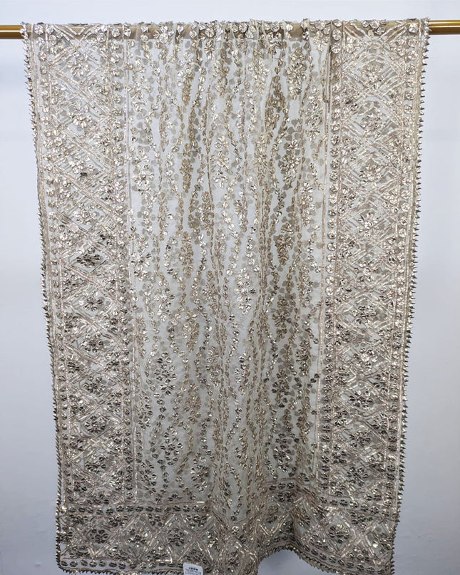 Fancy Organza with Handmade Full Jaal Gotta Work Dupatta