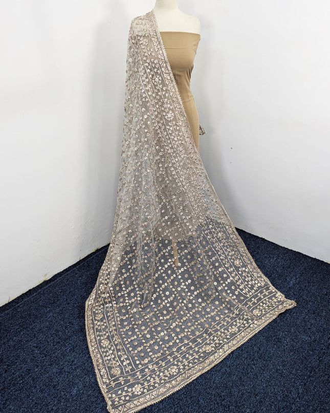 Organza with Handmade Full Jaal Gotta Work Dupatta