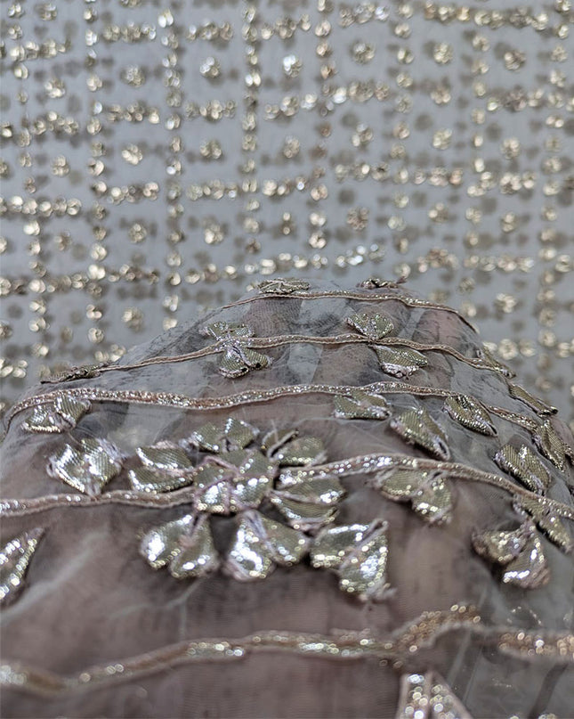 Organza with Handmade Full Jaal Gotta Work Dupatta