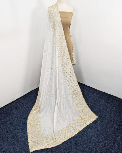 Fancy Silk with Handmade Golden Gotta Work Dupatta