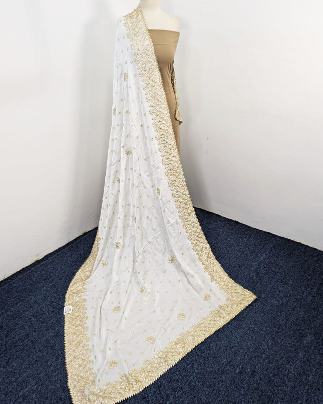 Fancy Silk with Handmade Golden Gotta Work Dupatta