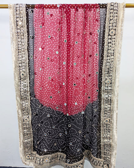 Crinkle Chiffon with Mirror + Gotta Work Dupatta (Ready To Wear)
