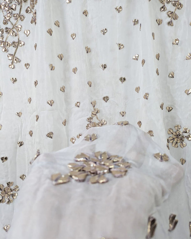 Fancy Silk with Handmade Gotta Work Dupatta