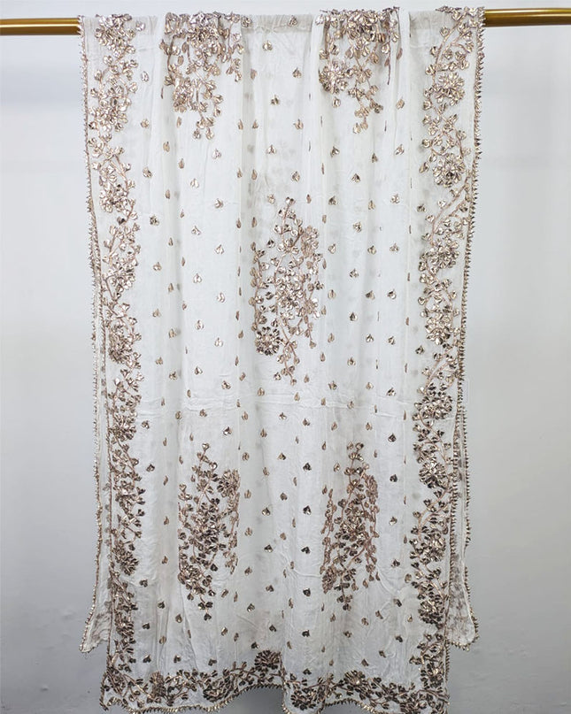 Silk with Handmade Gotta Work Dupatta (Ready To Wear)