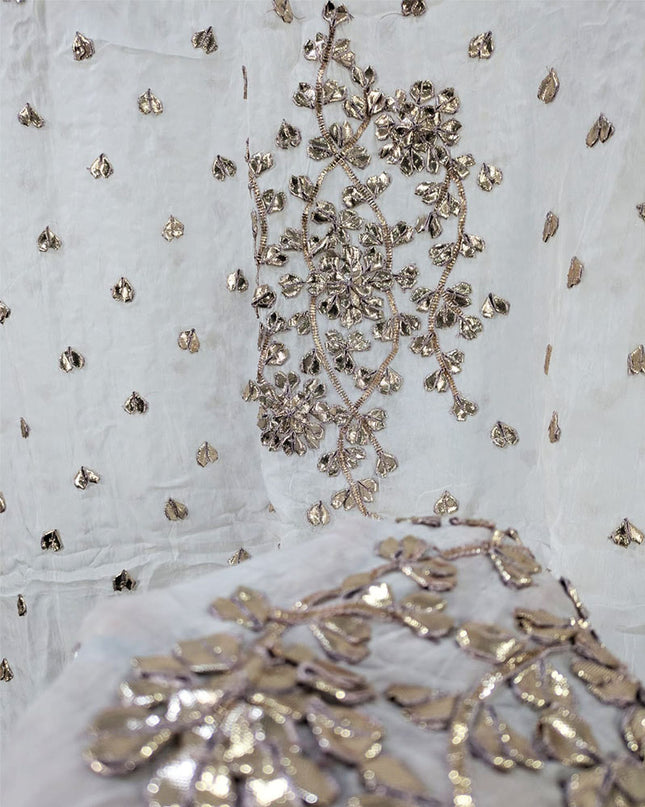 Silk with Handmade Gotta Work Dupatta (Ready To Wear)