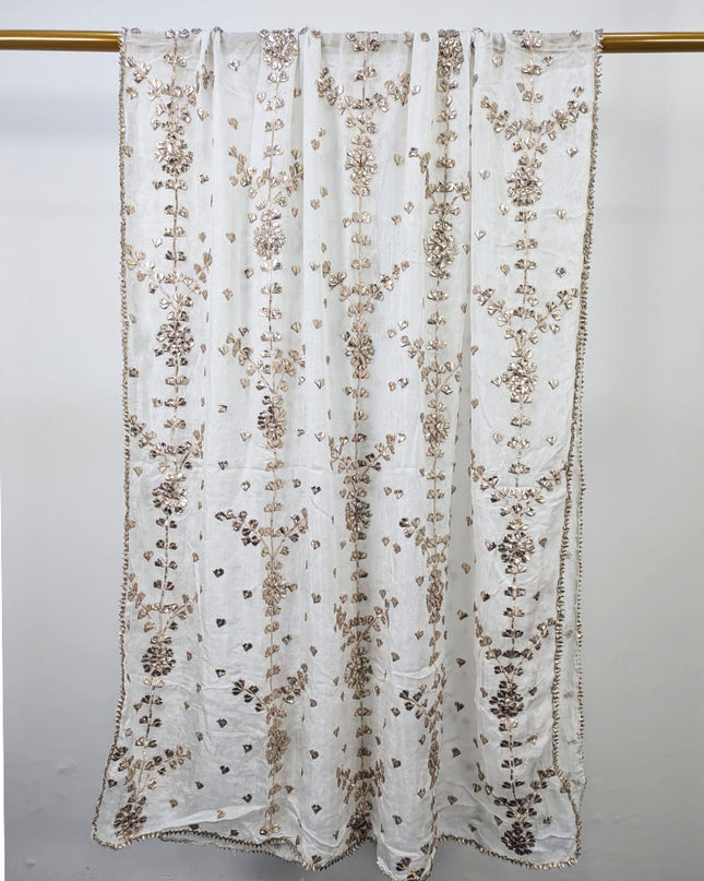 Fancy Silk with Handmade Gotta Work Dupatta