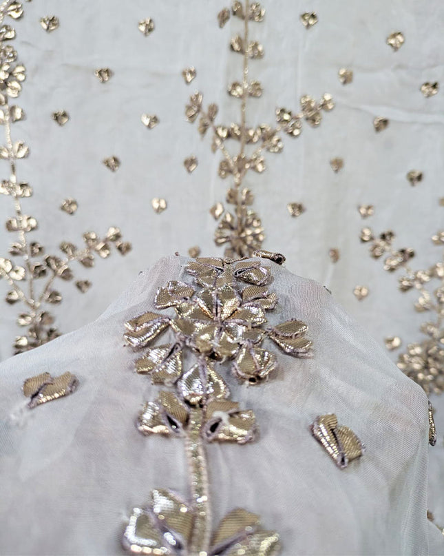 Fancy Silk with Handmade Gotta Work Dupatta