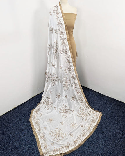 Fancy Silk with Handmade LCD Gotta Work Dupatta