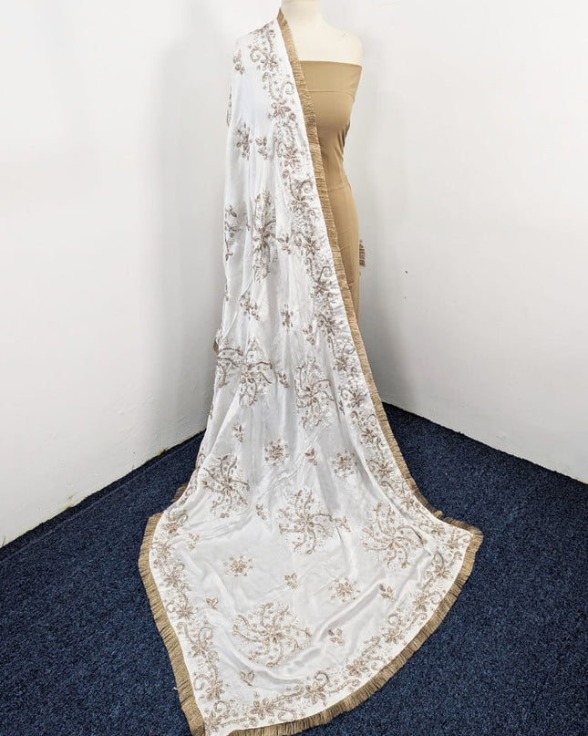 Fancy Silk with Handmade LCD Gotta Work Dupatta