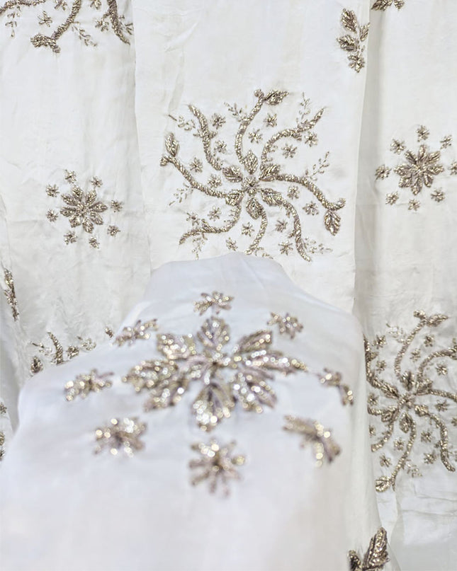 Fancy Silk with Handmade LCD Gotta Work Dupatta