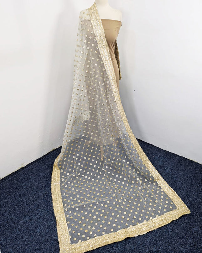 Organza with Full Jaal Golden Gotta Work Dupatta