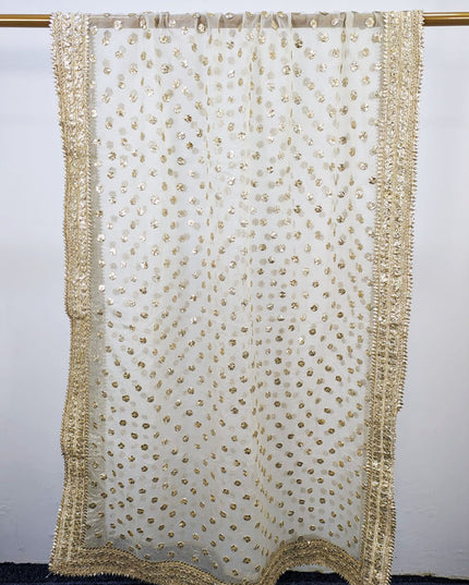 Organza with Full Jaal Golden Gotta Work Dupatta