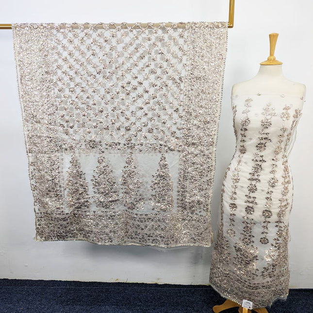 Fancy Handmade Gotta Work Dyeable Organza 2PC Unstitched